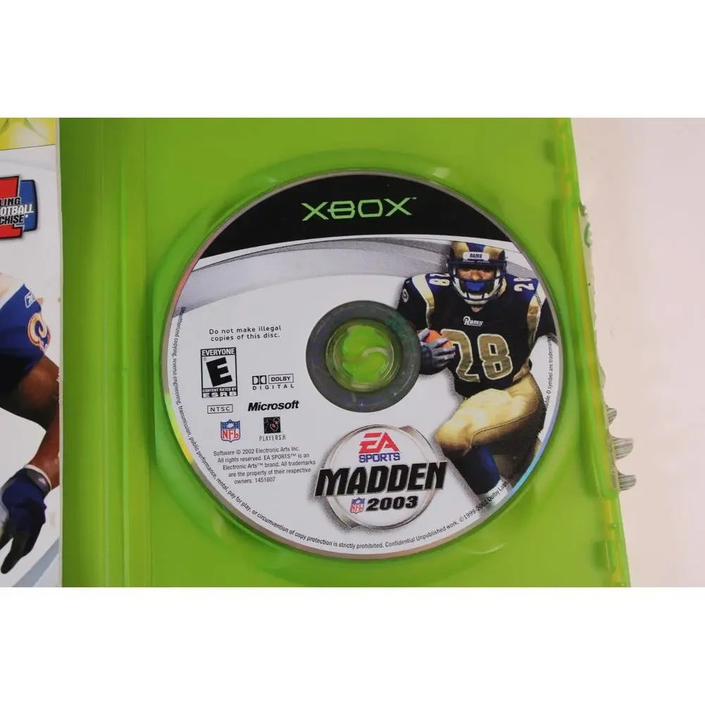 Madden NFL 2003 (Microsoft Xbox, 2002) Authentic, Complete, Tested/Works